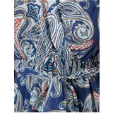 Koton Women's Navy Blue Short Sleeve Sal Patterned Dress | ePonuda.com