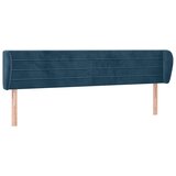  Uzglavlje s u&amp;scaron;ima tamnoplavo 203x23x78/88 cm bar&amp;scaron;unasto Slike