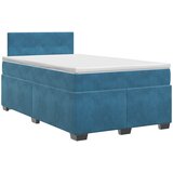  Boxspring krevet s madracem Tamno plava 120 x 200 cm Baršun | shoptok.hr