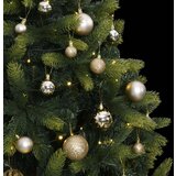  Umjetno božićno drvce 300 LED sa šarkama i kuglicama 210 cm | shoptok.hr