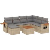 vidaXL 8-dijelni set vrtnih sofa od poliratana s jastucima bež | shoptok.hr
