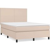  Box spring postelja z vzmetnico kapučino 140x200cm umetno usnje, (20893728) | Shoptok.si