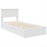  Krevet s od storage Bijelo 75 x 190 cm Konstruirano drvo | shoptok.hr