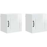  Ormar za Zid PORTO 2 pcs Visoki sjaj bijela 40 x 31 x 40 cm | Eponuda.com
