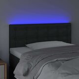  Uzglavlje crno 80 x 5 x 78/88 cm od umjetne kože | shoptok.hr