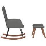  Stolica za ljuljanje s osloncem za noge tamnosiva baršunasta | shoptok.hr