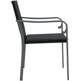  Vrtne stolice s jastucima 2 kom crne 56x59x84 cm od poliratana | shoptok.hr