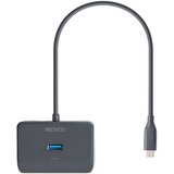 Deltaco USB-C hub s 4 vrati, 5 Gbit/s, dodatni vhod za napajanje, črna | Shoptok.si