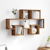 vidaXL Stenska polica Staro les 82 x 15 x 51 cm Konstruiran les | Shoptok.si