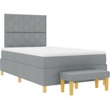 Krevet s opruga kutije Svjetlosiva 200 x 120 cm tkanina | Eponuda.com