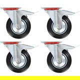 vidaXL Gibljiva kolesa z dvojnimi zavorami 4 kosi 160 mm, (21036107) | Shoptok.si