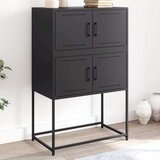 vidaXL Komoda črna 68,5x38,5x107 cm jeklo | Shoptok.si