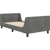  Otroški posteljni okvir z vznožjem Temno siva 80 x 200 cm Žamet, (5000104534) | Shoptok.si
