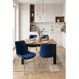  BERA stolica - tamnoplavi baršun / zlatne noge x 1 | shoptok.hr
