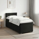  Boxspring krevet s madracem Crna 90 x 200 cm Baršun | shoptok.hr