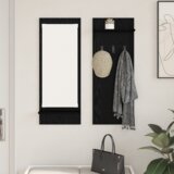 vidaXL Nadwyčajna obešalnik za plašče Črni hrast 70 x 10 x 90 cm | Shoptok.si