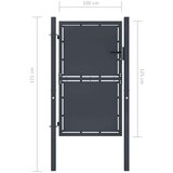  Vrata čelična 100 x 125 cm antracit | shoptok.hr