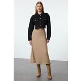 Trendyol Mink High Waist Flared Form Midi Length Soft Knitted Skirt | shoptok.hr