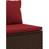 vidaXL 6-dijelna vrtna garnitura s jastucima smeđa od poliratana | shoptok.hr