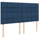 vidaXL Box spring postelja z vzmetnico modra 180x200 cm blago | Shoptok.si