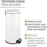 Wenko 22709100 - Korpa LEMAN 30,5x64 cm bela/crna | Eponuda.com