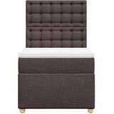  Krevet s oprugama i madracem tamnosmeđi 100 x 200 cm od tkanine | shoptok.hr