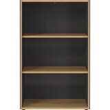 Germania Antracitno siva/u prirodnoj boji biblioteka u dekoru hrasta 75x120x40 cm Podium – | shoptok.hr