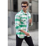 Madmext Green Regular Fit Lumberjack Shirt 4950 Cene