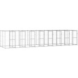 vidaXL Zunanji pasji boks pocinkano jeklo 19,36 m² | Shoptok.si
