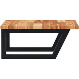 vidaXL Stenska polica za umivalnik jeklo in trden akacijev les | Shoptok.si