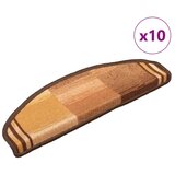  Otirači za stepenice samoljepljivi 10 kom 65x21x4 cm smeđi | shoptok.hr