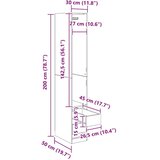  Ormar Crni Hrast 50x50x200 cm Crni hrast 30 x 50 x 200 cm | shoptok.hr