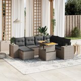  8-dijelni set vrtnih sofa od poliratana s jastucima sivi | shoptok.hr