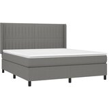  box spring s madracem LED tamnosivi 180x200 cm tkanina | shoptok.hr