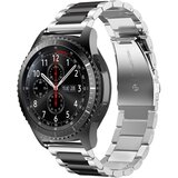 Cadorabo zapestnica iz nerjavečega jekla 20mm združljiva s samsung galaxy watch 42 mm/S2 classic/sport v srebrna črna - nadomestna zapestnica za huawe, (20548033) | Shoptok.si