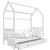 Domek Drveni dječji krevet 2 - bijeli - 160x80 cm | shoptok.hr