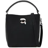 Karl Lagerfeld Torbe IKON PEBBLE BUKET BAG Črna