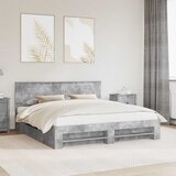  Krevetna konstrukcija s uzglavljem Betonski sivi 200 x 200 cm | Eponuda.ba