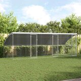  Kućica za pse s pohranom 3 pcs Srebrno 6 x 2 x 2 m Čelik Cijene