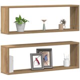 Police na zidu 2 pcs Umjetnička hrastovina 80 x 15 x 26 cm | shoptok.hr