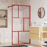  The Living Store Stena za tuš s prozornim ESG steklom rdeča 115x195 cm - Stena Za Tuš, (21487581) | Shoptok.si