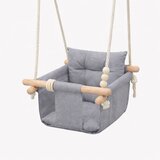 Ginger Home Dečija drvena ljuljaška skandi– meko pamučno sedište sa naslonom ( W01D206 ) | Eponuda.com