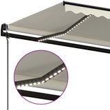  Automatska tenda sa senzorom za vjetar LED 500 x 300 cm krem | shoptok.hr