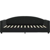  Dnevni krevet s madracem crni 100 x 200 cm baršunasti | shoptok.hr