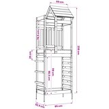 Igraći Toranj Smeđa 52,5 x 85 x 238 cm Čvrsto borovo drvo | Eponuda.ba