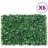 vidaXL Ograja iz umetnega grmovja 6 kosov zelena 40x60 cm | Shoptok.si