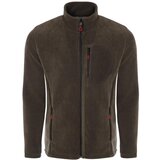 Dewberry 24601 5 Pocket Outdoor Full Zipper Fleece Jacket-DARK KHAKI-2 | Shoptok.si