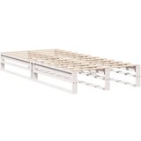 vidaXL Posteljni okvir brez vzmetnice bel 75x190 cm trdna borovina | Shoptok.si