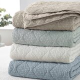 Catherine Lansfield Belo pregrinjalo 220x220 cm Crinkle Seersucker &amp;ndash; Slike
