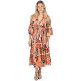 Isla Bonita By Sigris Dolge obleke Dolga Midi Obleka Oranžna Cene